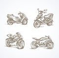 Motorcycle. Vector drawing