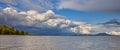 Big powerful storm clouds over the Lake Balaton of Hungary Royalty Free Stock Photo