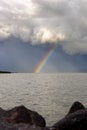 Big powerful storm clouds over the Lake Balaton of Hungary Royalty Free Stock Photo