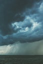 Big powerful storm clouds over the lake Balaton in Hungary Royalty Free Stock Photo