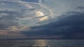 Big powerful storm clouds over the lake Balaton in Hungary Royalty Free Stock Photo