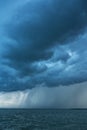 Big powerful storm clouds over tke Lake Balaton of Hungary Royalty Free Stock Photo
