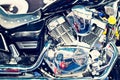 Big and powerfull motorcycle engine Royalty Free Stock Photo