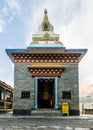Big prayer wheel in Ngawal village Annapurna Circuit Nepal