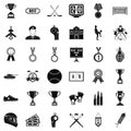 Big premium icons set, simple style Royalty Free Stock Photo