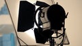 Big production spot light equipment in studio Royalty Free Stock Photo