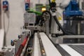 Big professional cnc plotter, processing a large scale set of foam panels for exhibition project.