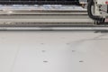 Big professional cnc plotter, processing a large scale set of foam panels for exhibition project.