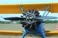 Big propeller of an airplane at the airport Royalty Free Stock Photo