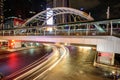 Big public bridge at walking street Royalty Free Stock Photo