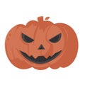 A big pumpkin with a frightening face. This is great for a Halloween party. Cartoon style, Vector Illustration