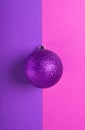 Big purple bauble on purple and pink