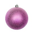 Big purple Christmas ball isolated. Royalty Free Stock Photo