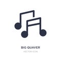 big quaver icon on white background. Simple element illustration from Party concept