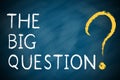 THE BIG QUESTION with a big question mark Royalty Free Stock Photo