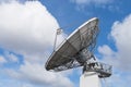 Big radar parabolic radio antenna global information data stream Royalty Free Stock Photo