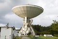 Big radio telescope on cloudy sky background Royalty Free Stock Photo