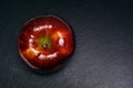 Big red apple on black Royalty Free Stock Photo