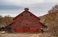 Big Red Barn with a Look Out on the Cupola Royalty Free Stock Photo