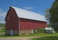 Big red barn in rural Wisconsin Royalty Free Stock Photo