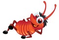 Big Red Bug With A Grin Relaxing Royalty Free Stock Photo