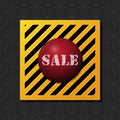 Big red button. Vector illustration. Royalty Free Stock Photo