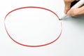 Big red circle Royalty Free Stock Photo