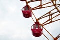 Big red ferris wheels forl people play at Kobe Harborland Royalty Free Stock Photo