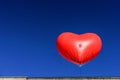 Big Red Heart Balloon With Clear Blue Sky Background Royalty Free Stock Photo