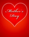 Big red heart for Mother's Day Royalty Free Stock Photo