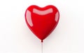 Big red heart shaped latex balloon isolated on white background Royalty Free Stock Photo