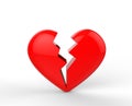 Big red heartbreak shapes Royalty Free Stock Photo