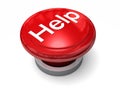 Big Red Help Button Royalty Free Stock Photo