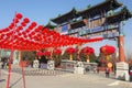 Big Red lantern decorated in Beijing city