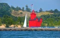 Big Red Lighthouse Royalty Free Stock Photo