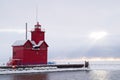 The Big Red - Lighthouse in Holland, MI Royalty Free Stock Photo