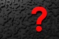 Big red question mark symbol on black background of many question marks Royalty Free Stock Photo