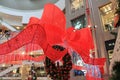 Big red ribbon decoration Royalty Free Stock Photo