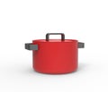 Big red soup pot Royalty Free Stock Photo