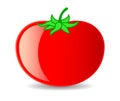 Big red tomato vector cartoon Royalty Free Stock Photo