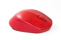 A big red wireless optical mouse isolated on white background Royalty Free Stock Photo