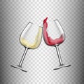 Big Reds Wine Glass Of Red And White Wine