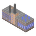 Big refinery factory icon, isometric style Royalty Free Stock Photo