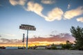 Big Restaurant Motel Sign, USA Royalty Free Stock Photo