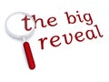 The big reveal with magnifiying glass Royalty Free Stock Photo