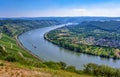 Big Rhine loop, Rhine river, Boppard, Rhineland-Palatinate, Germany, Europe Royalty Free Stock Photo