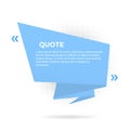 Big ribbon with quote text space vector illustration isolated on white background.