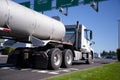 Big rig semi truck with tank trailer Royalty Free Stock Photo