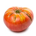 big ripe red tomato vegetable is on white Royalty Free Stock Photo