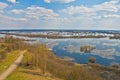 Big river Dnepr in spring time